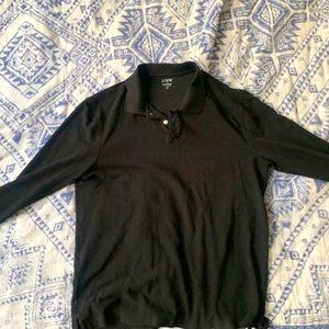 J.Crew black long sleeved polo